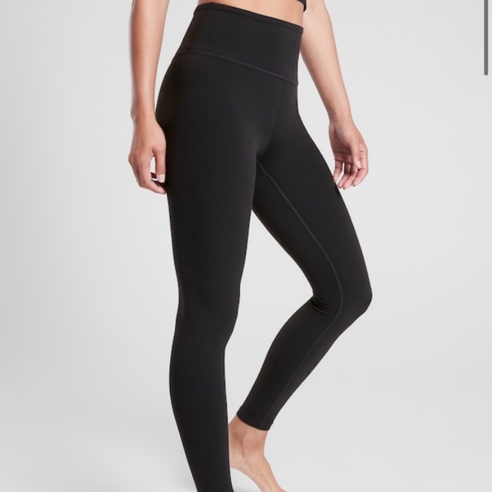 black high rise athletic leggings - Picture 1 of 4